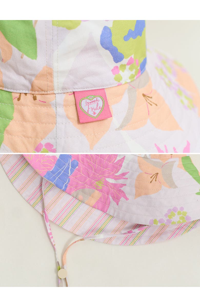 Lost Pattern FRIDA x LOST PATTERN "Frida's Garden" Cotton Reversible Sun Hat, Alternate, color, Pink