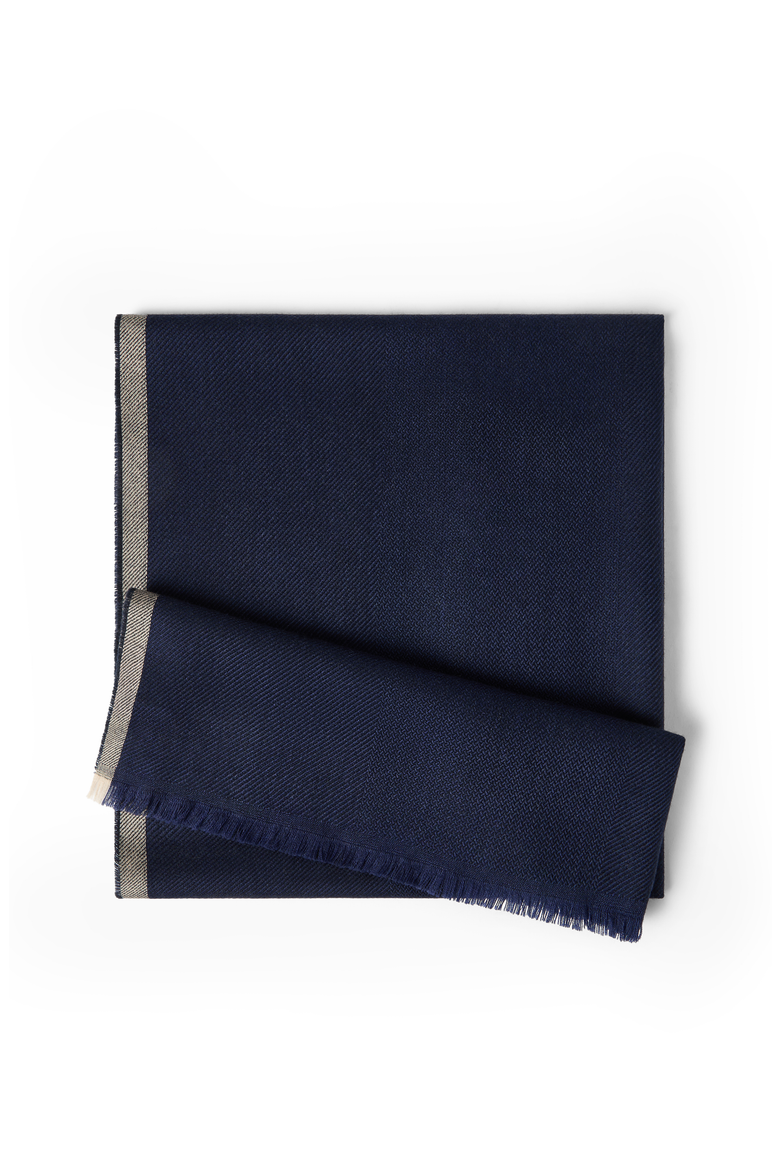 Wool and cashmere scarf, Main, color, Blue