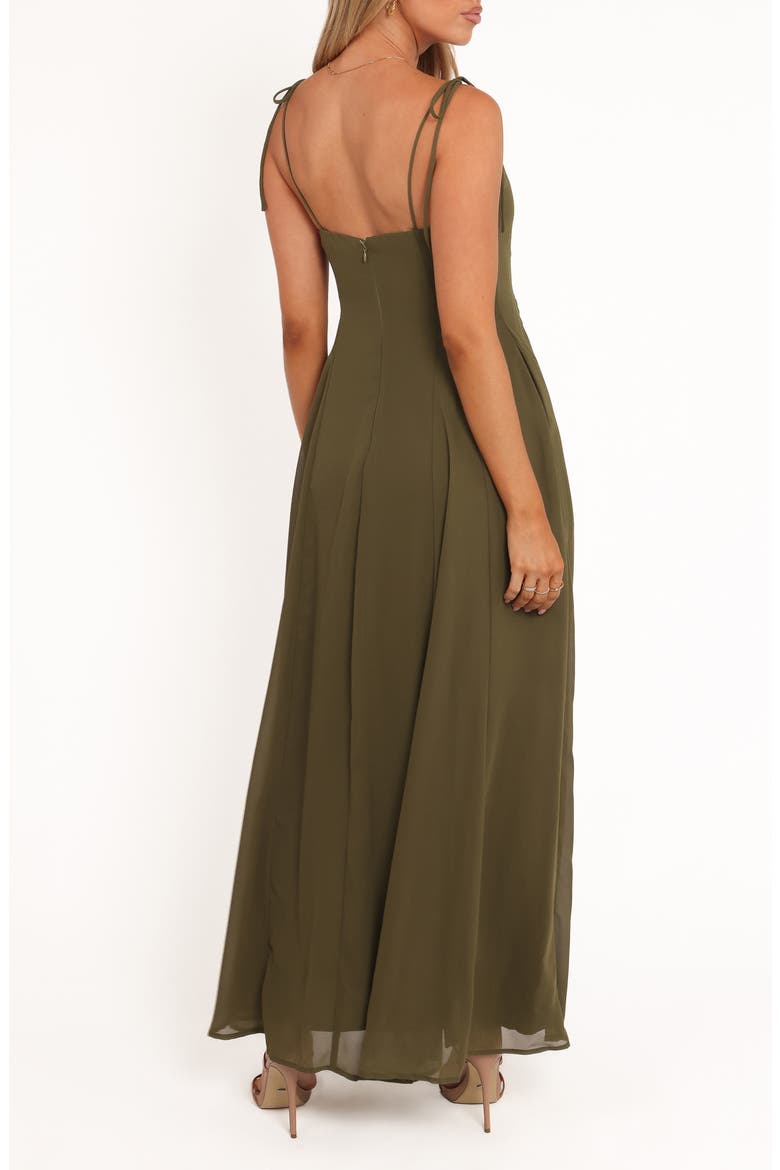 Rayna Tie Strap Maxi Dress, Alternate, color, OLIVE