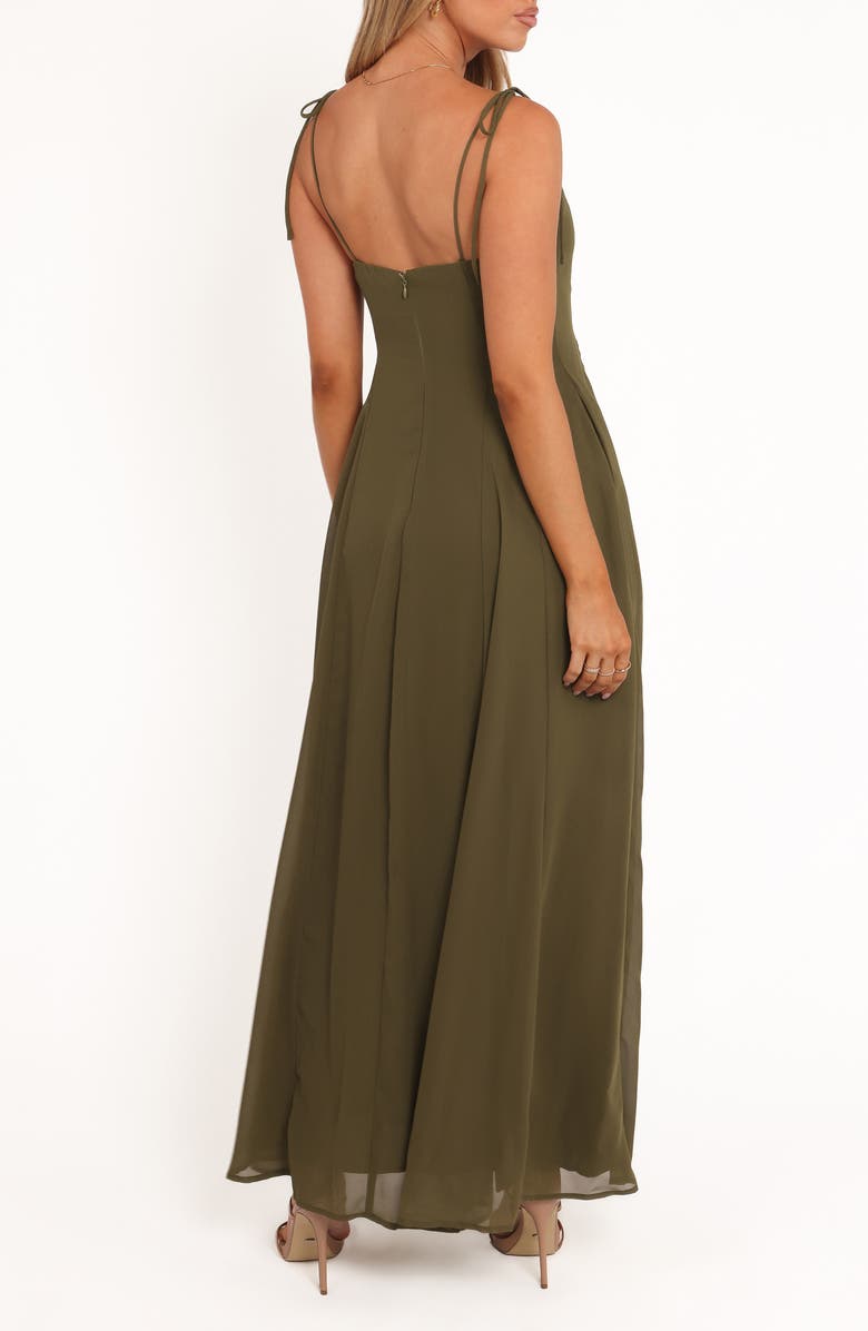Petal & Pup Rayna Tie Strap Maxi Dress, Alternate, color, Olive