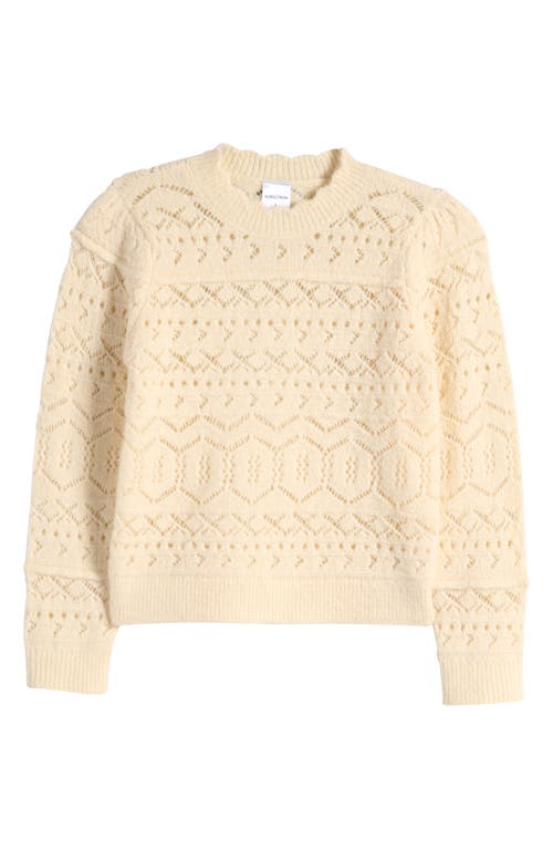 NORDSTROM NORDSTROM KIDS' POINTELLE CREWNECK SWEATER 