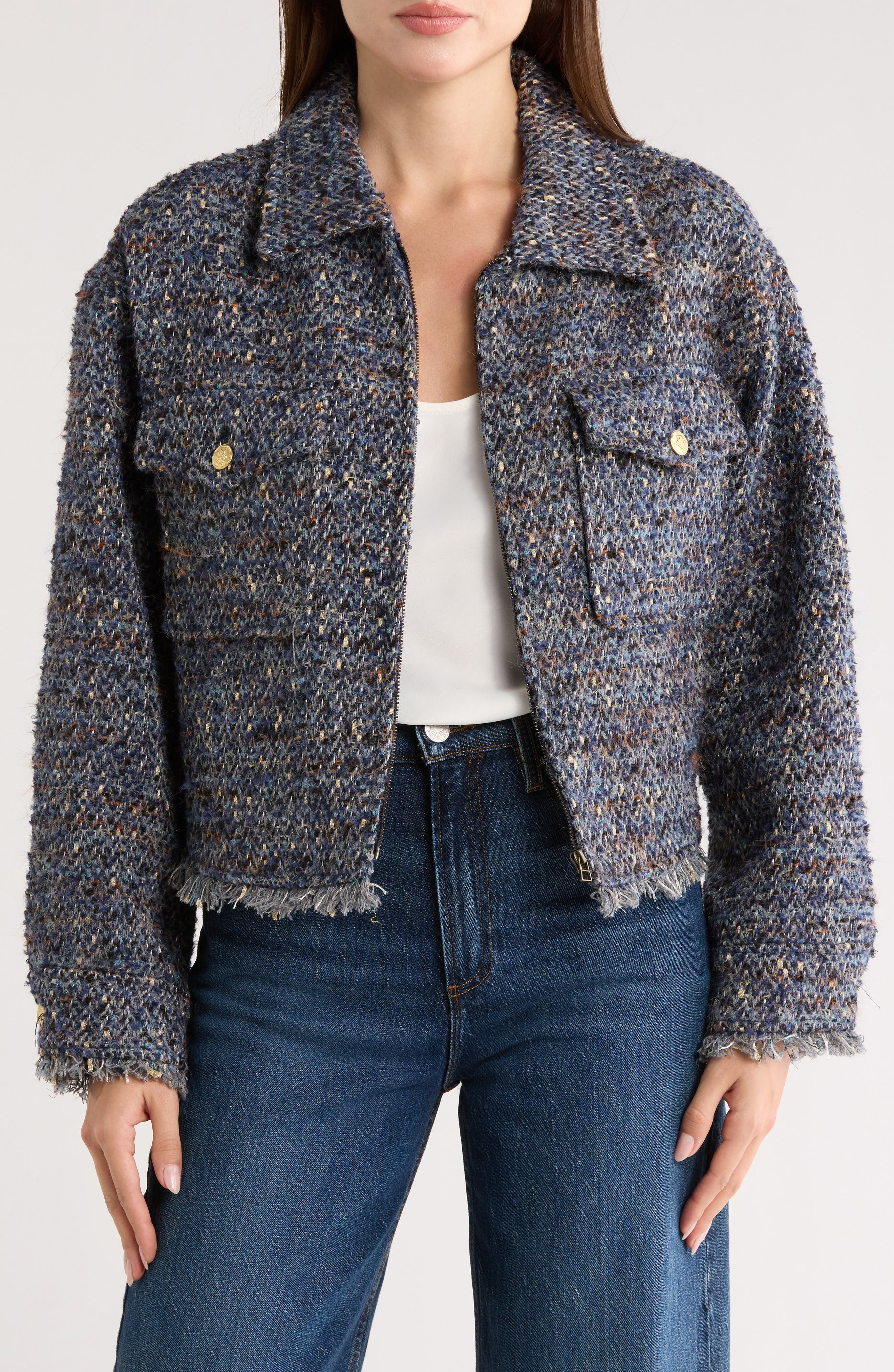Democracy Tweed Crop Jacket