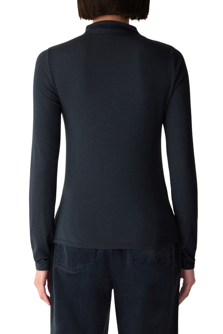 Funnel Neck Long Sleeve T-Shirt, Alternate, color, MARITIME