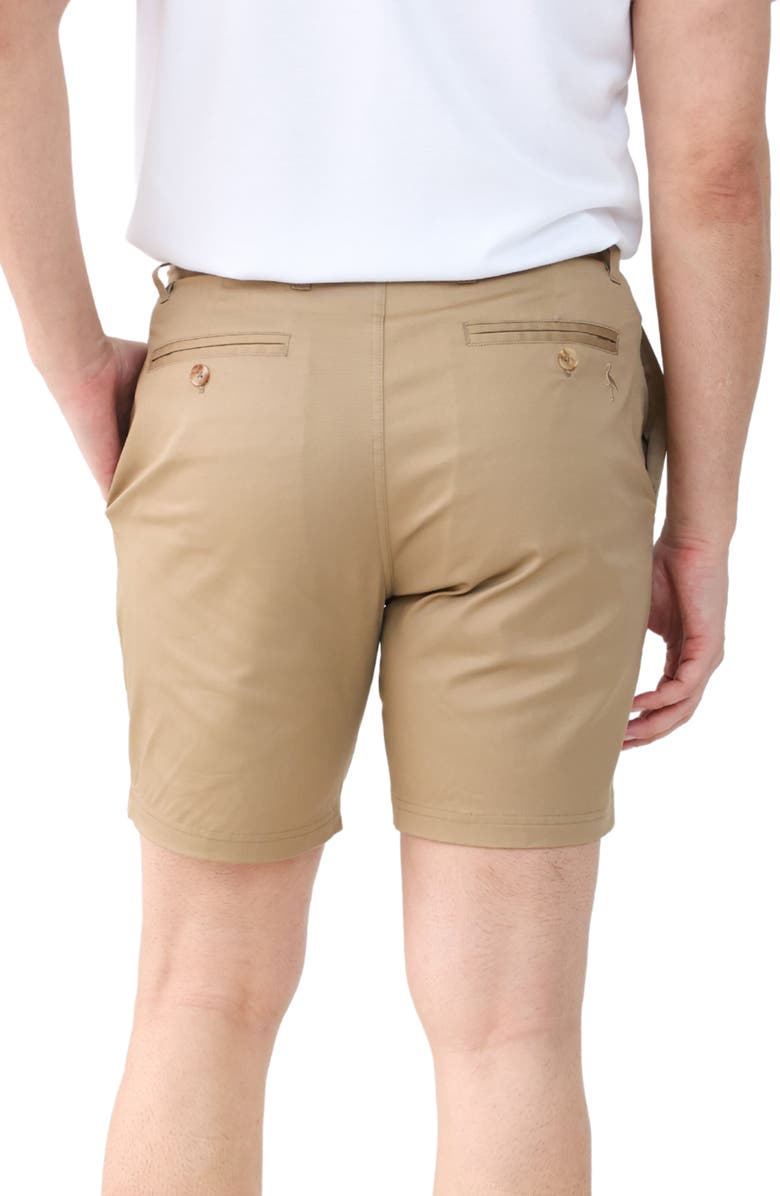 TailorByrd Stretch Cotton Chino Shorts, Alternate, color, Khaki
