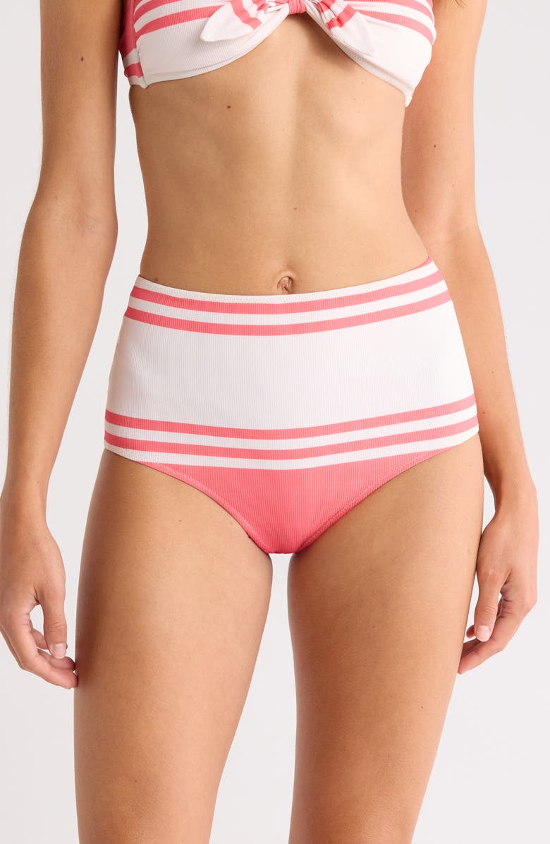 lemlem Elsi High Waist Bikini Bottoms, Main, color, Ayele Fragaria