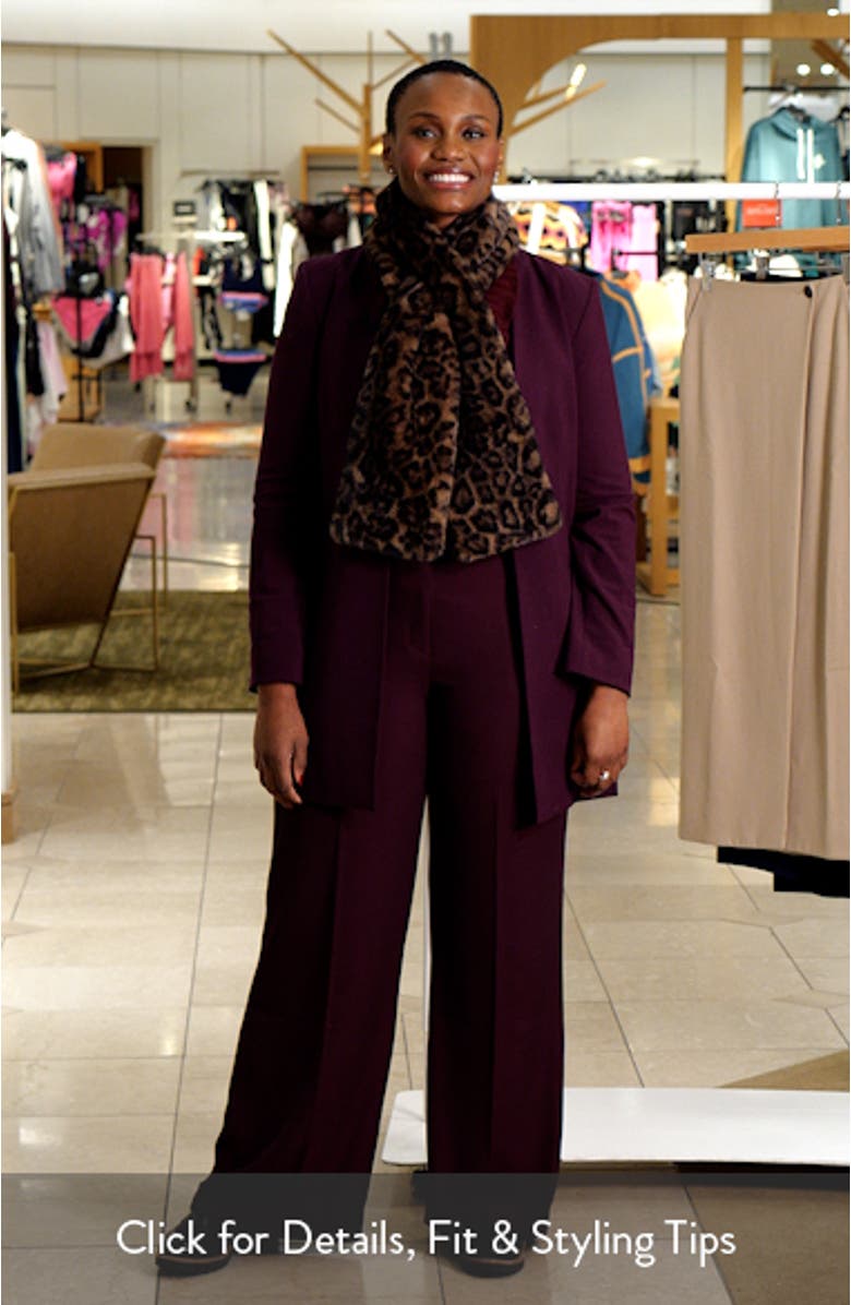 Kai Leopard Print Pluche<sup>™</sup> Faux Fur Pull-Through Scarf, sales video thumbnail