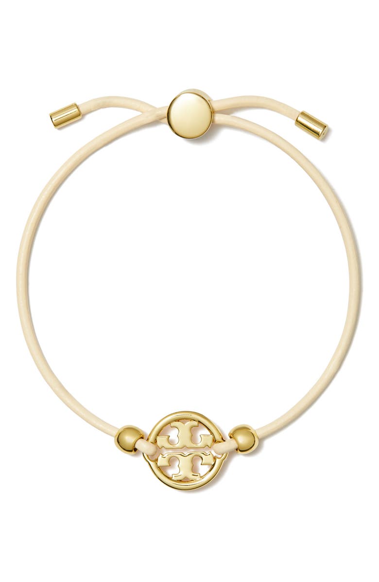 Tory Burch Icon Slider Bracelet, Main, color, Tory Gold / Ivory