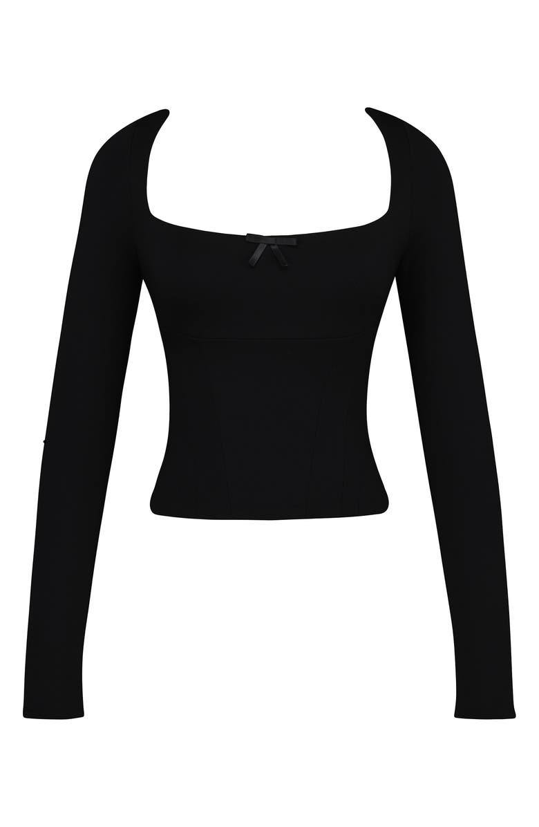 HOUSE OF CB Bow Corset Top, Alternate, color, Black