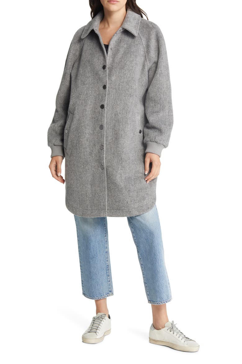 Longline Jacket, Alternate, color, GREY MEDIUM CHARCOAL HEATHER