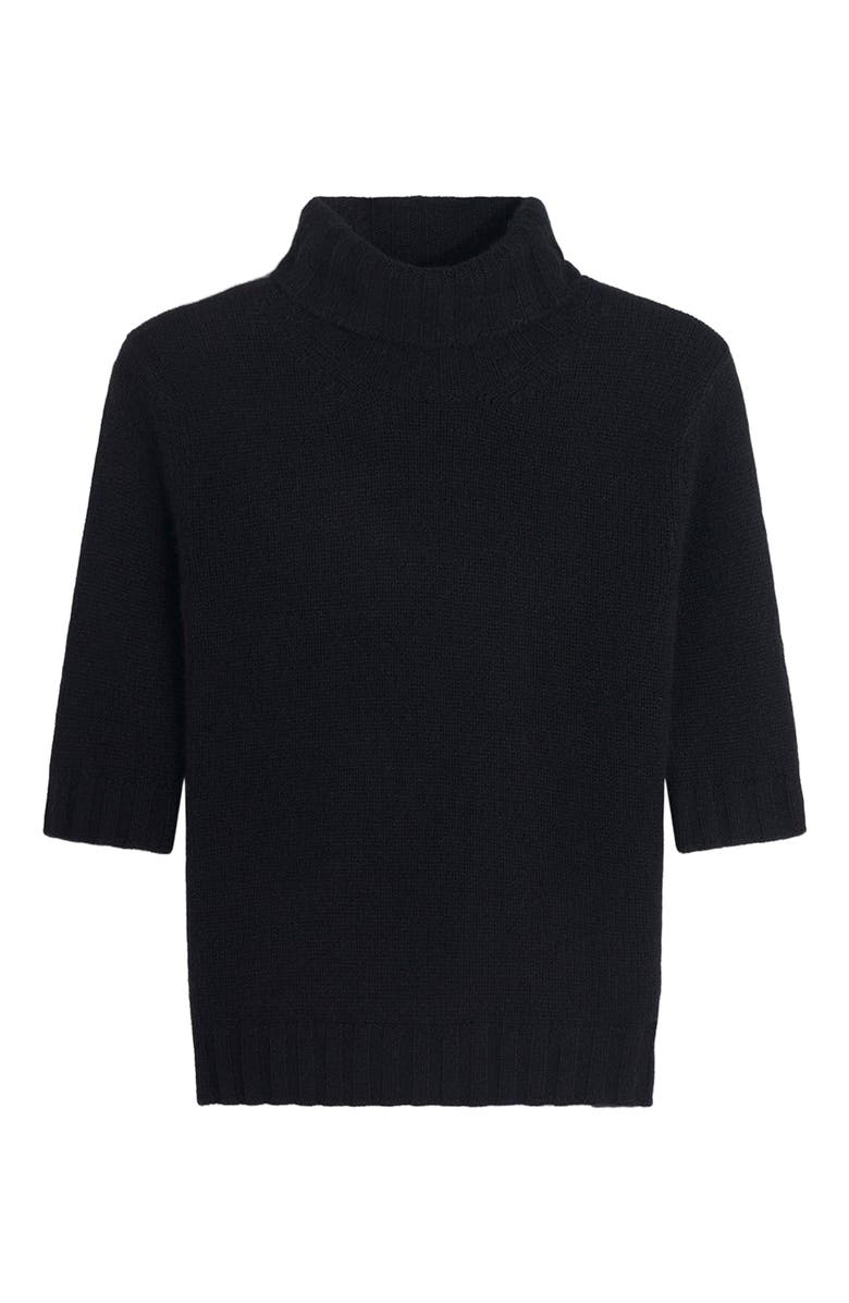 GOBI Mongolian Cashmere Jersey Knitted Cashmere Top, Alternate, color, Black