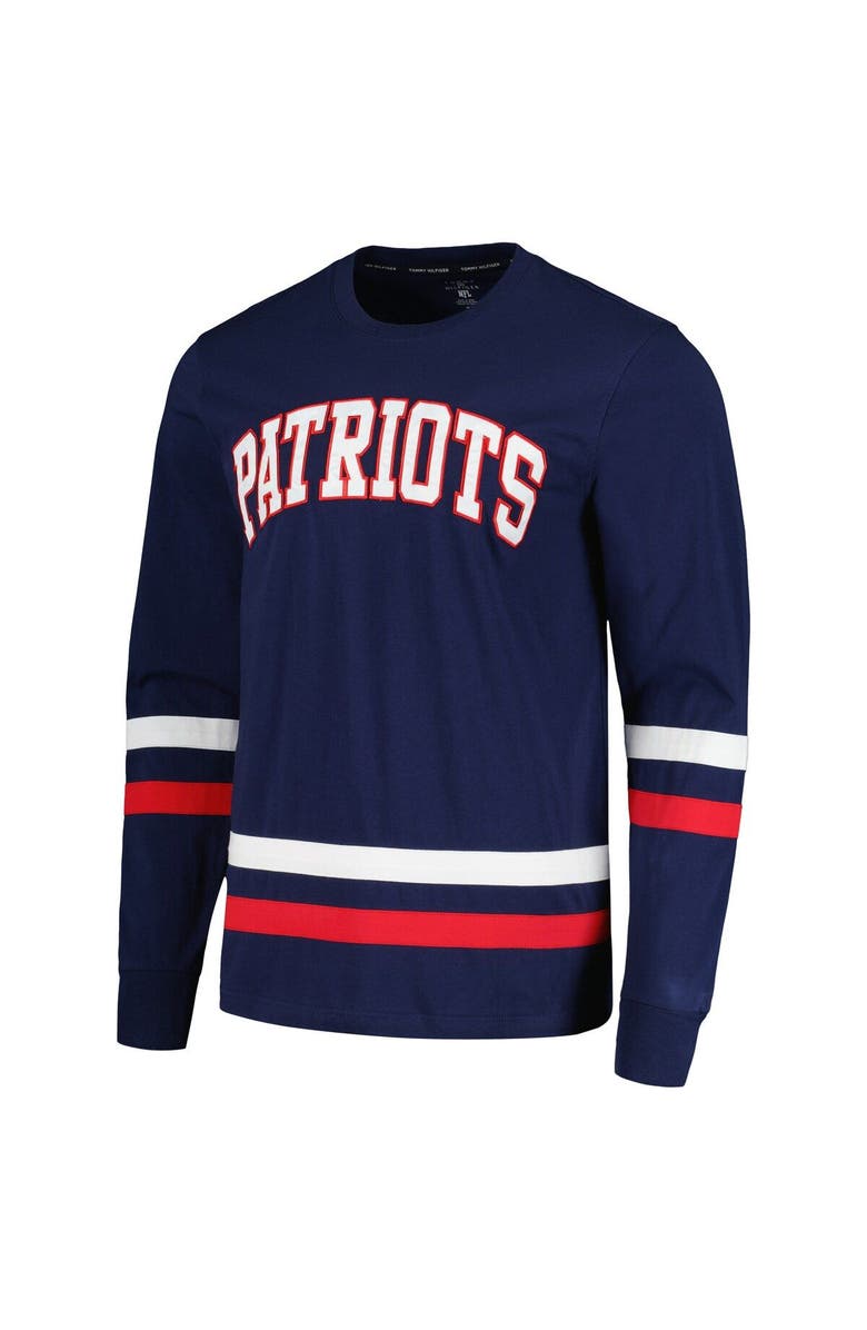 Tommy Hilfiger Men's Tommy Hilfiger Navy/Red New England Patriots Nolan Long Sleeve T-Shirt, Alternate, color, Navy