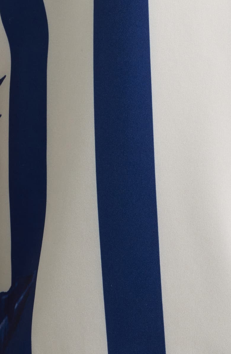 MAVRANS Stripe Palm Frond Short Sleeve Performance Button-Up Shirt, Alternate, color, Blue