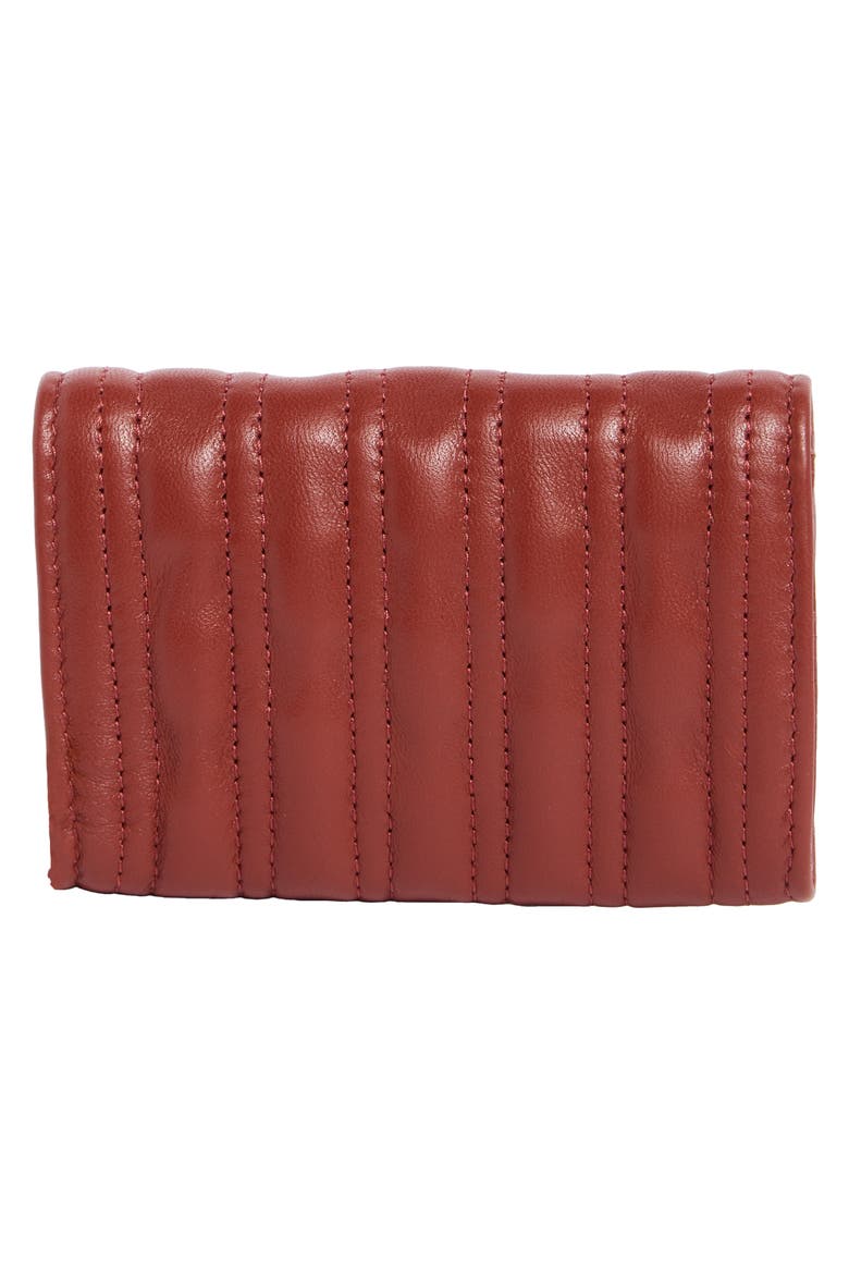Brio Quilted Leather Card Holder, Alternate, color, RED