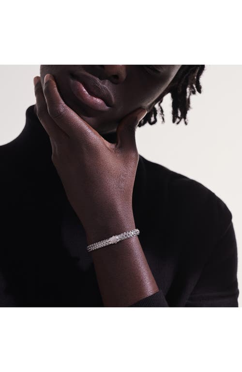 John Hardy Icon Bracelet, Sterling Silver, Diamonds, 7.5mm In Silver