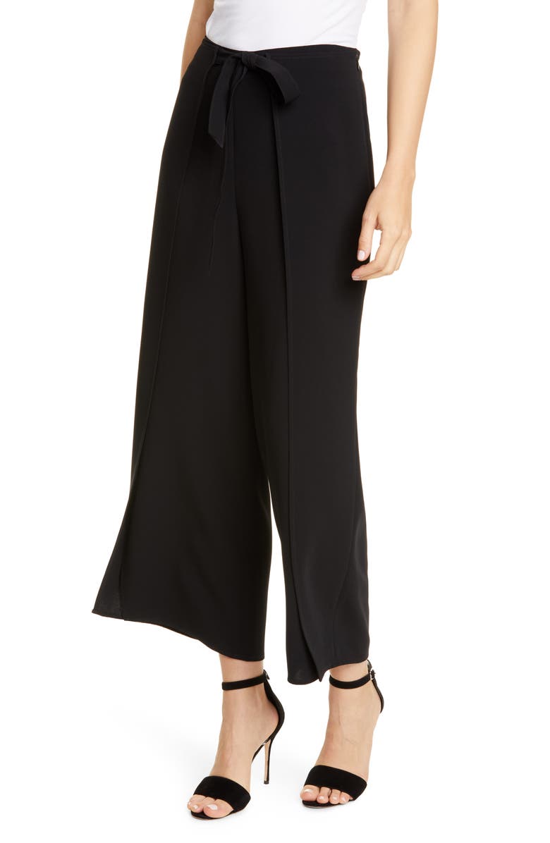 Cinq à Sept Renata Tie Waist Wide Leg Pants, Main, color, 