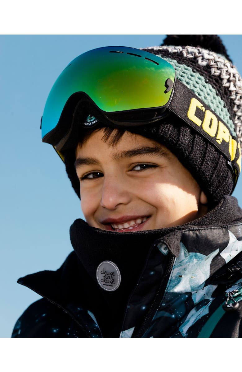 Deux par Deux Kids Unisex Solid Polar Neckwarmer Black, Alternate, color,