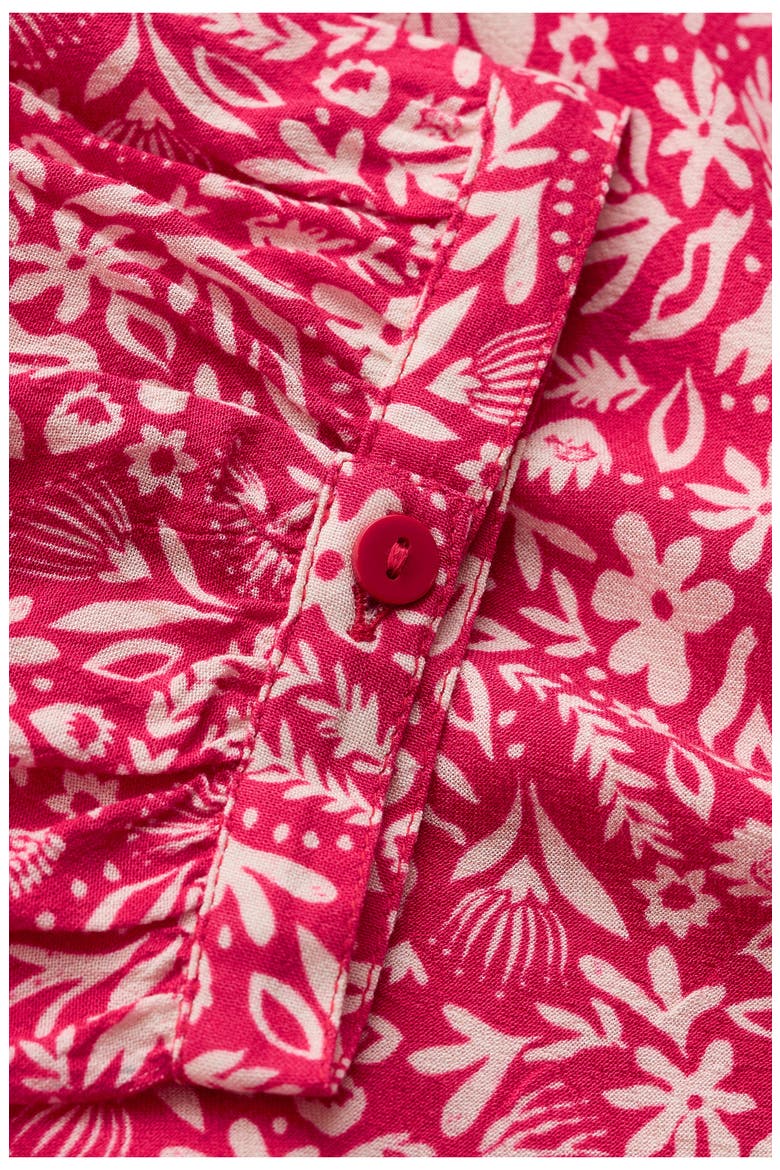 Willow Path Floral Print Popover Top, Alternate, color, PROTEA DITSY BRIGHT RADISH