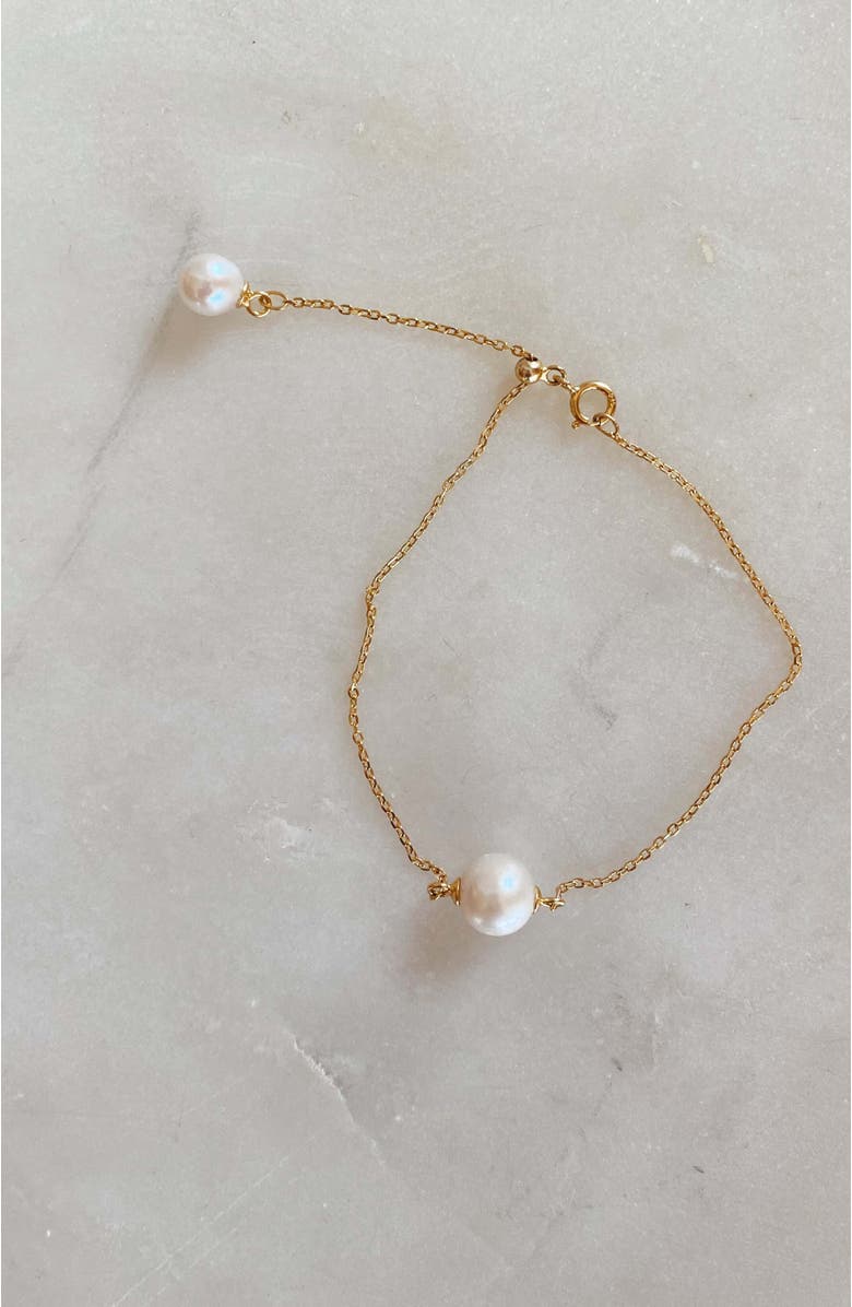 Untamed Petals Abigail Pearl Bracelet, Alternate, color, Gold