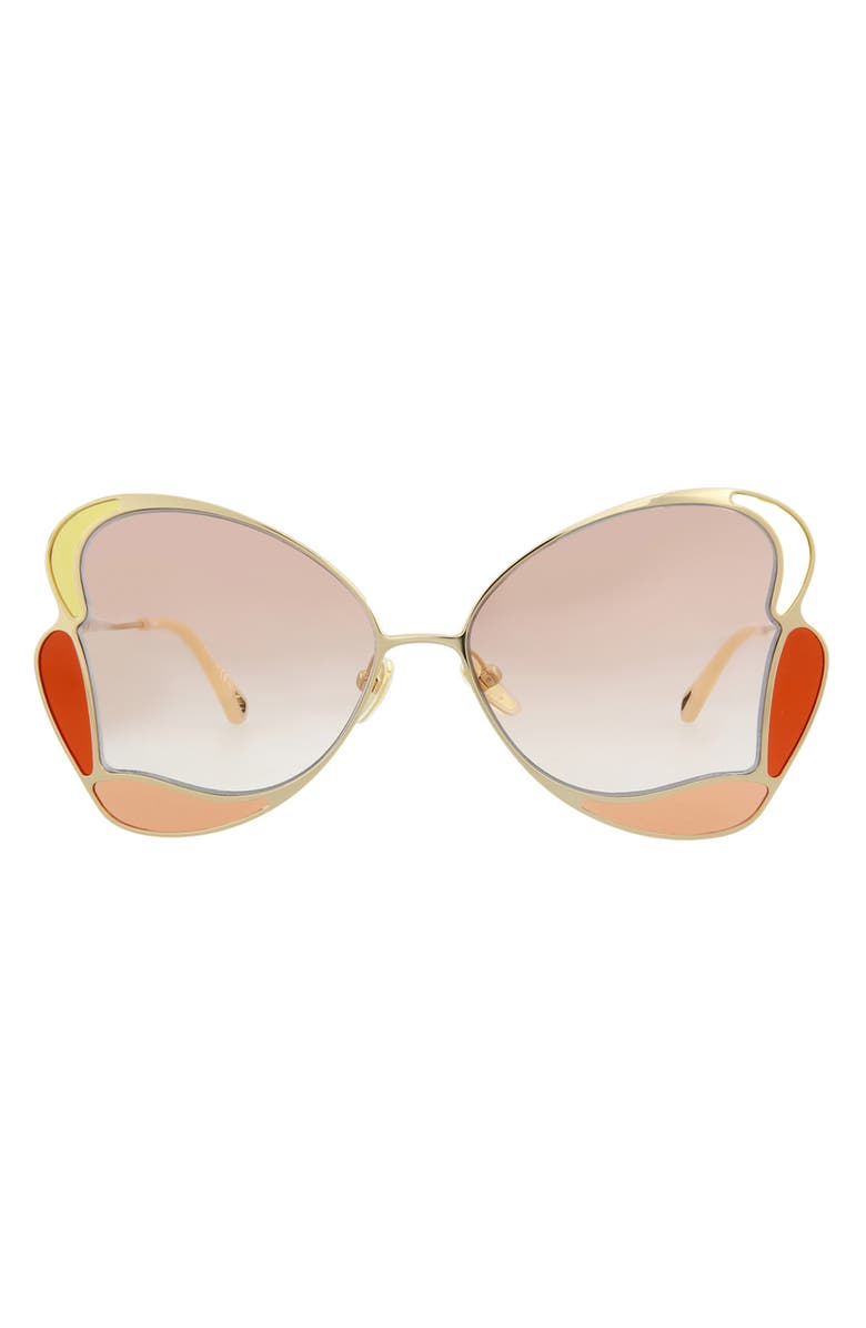 Chloé 60mm Butterfly Sunglasses, Main, color, 