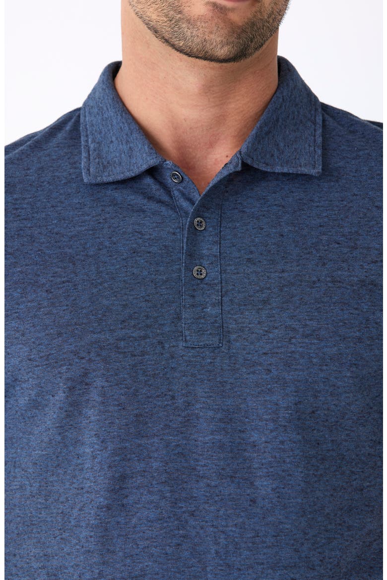 Flecked Slub Polo, Alternate, color, LARKSPUR