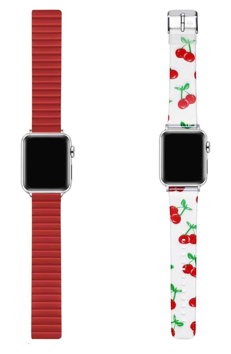The Posh Tech Assorted 2-Pack Silicone Apple Watch<sup>®</sup> Watchbands, Alternate, color, Assorted