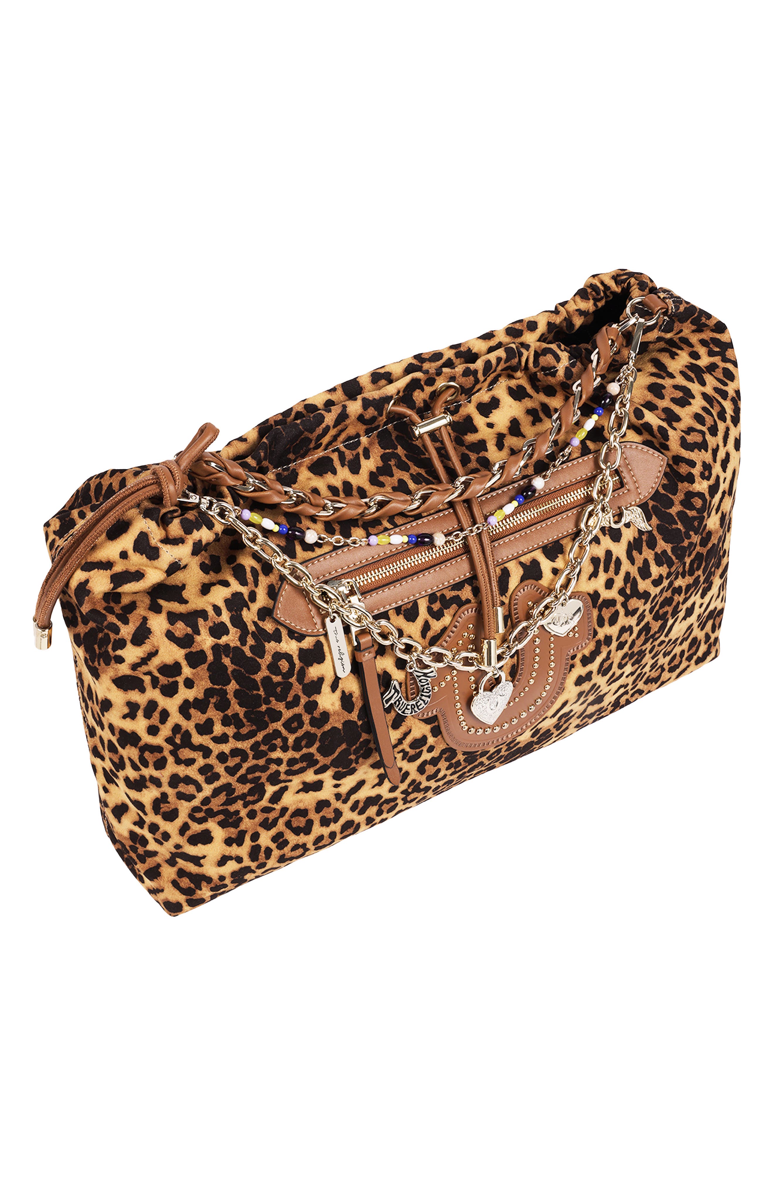 Leopard Print Faux Leather Hobo, Alternate, color, LEOPARD