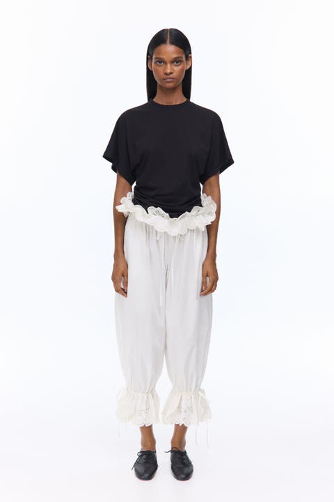 Batwing-sleeved Pima Cotton Top