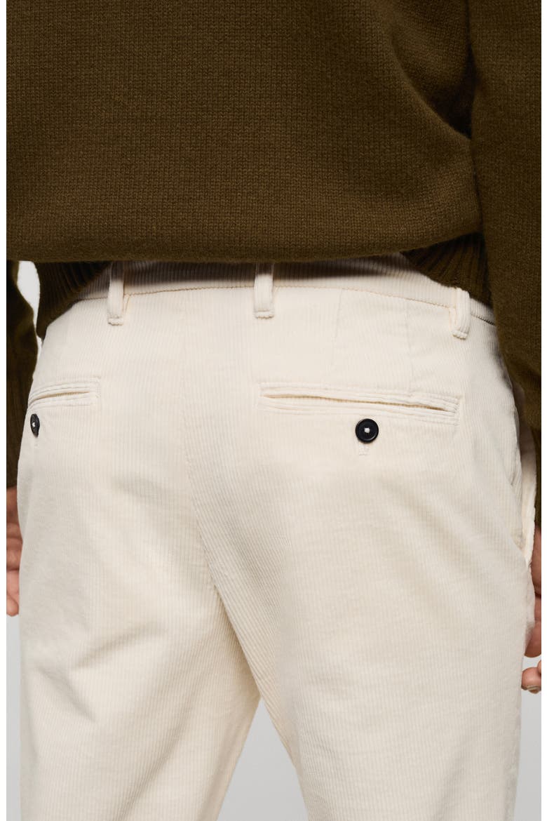 Slim Fit Straight Leg Corduroy Pants, Alternate, color, ECRU