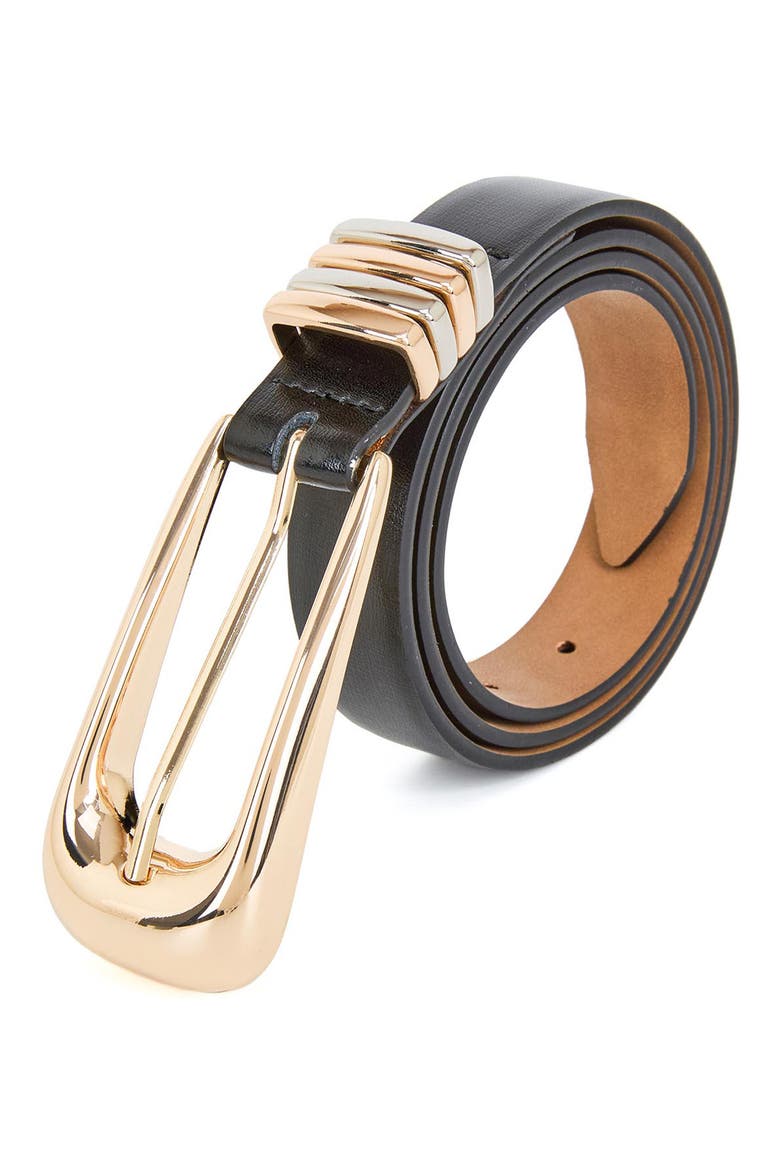 Everyday Belt, Alternate, color, BLACK AND MIXED METAL