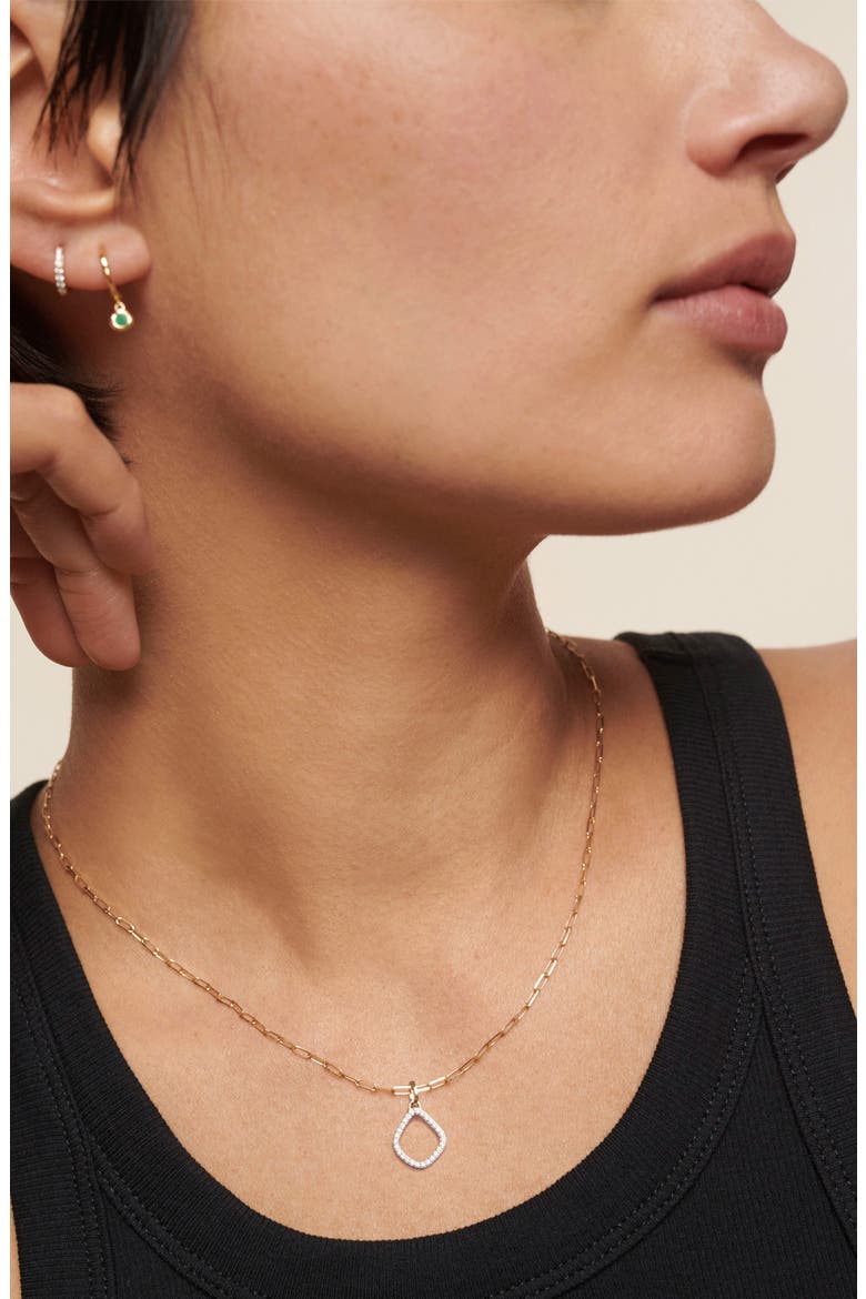 Riva Lab Grown Diamond Kite Pendant Necklace, Alternate, color, 14KT SOLID GOLD / DIAMOND