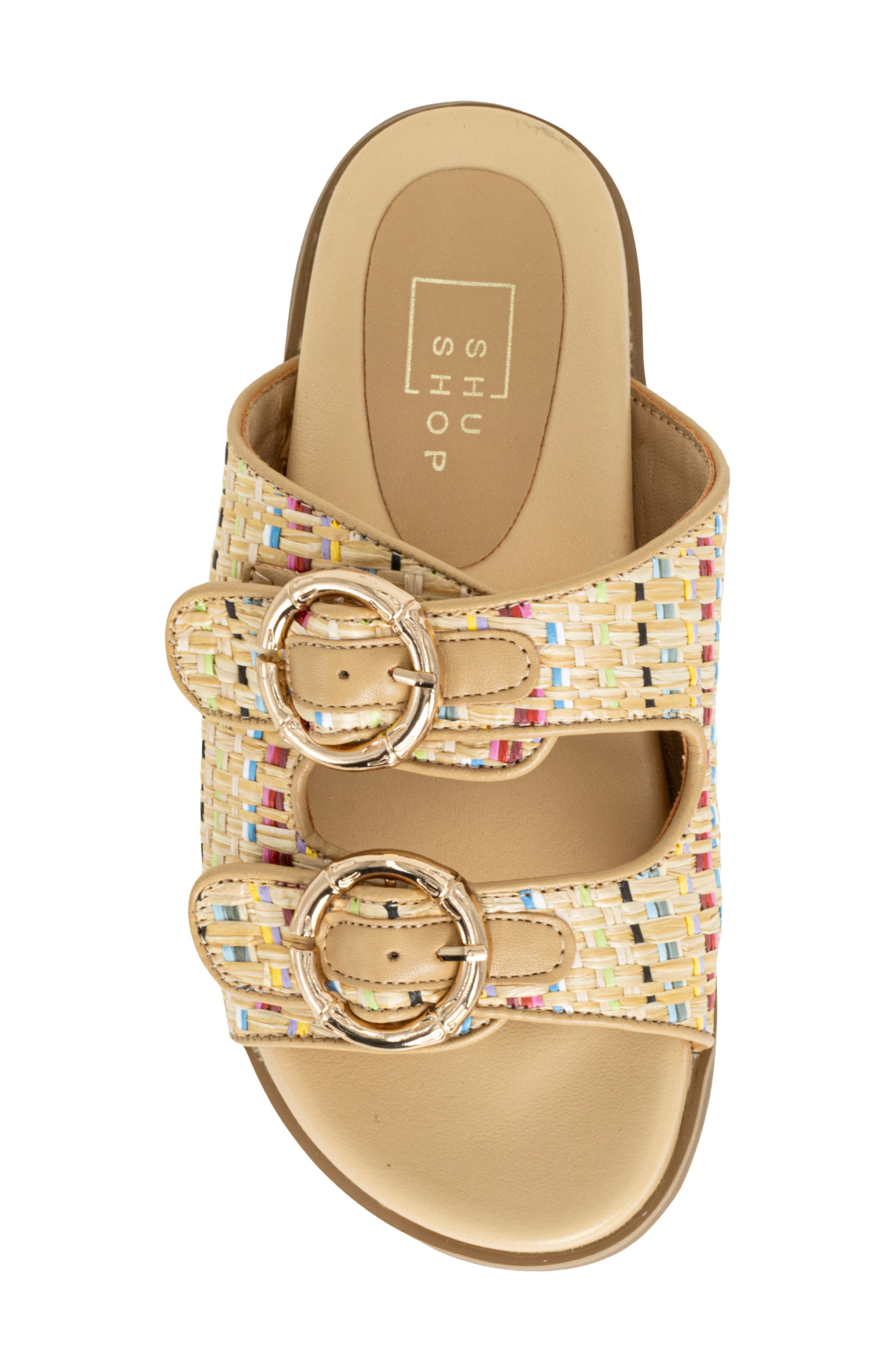 Kids' Lori Mini Slide Sandal, Alternate, color, MULTI WOVEN