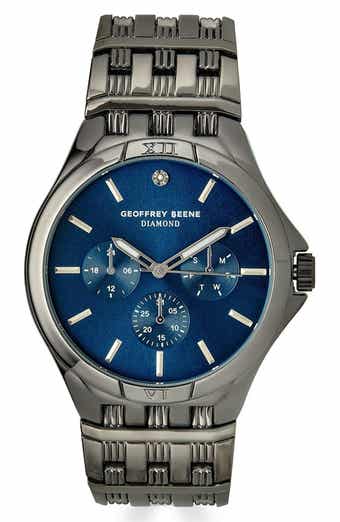 GEOFFREY BEENE Genuine Diamond Bracelet Watch, 41mm - 0.001ct.