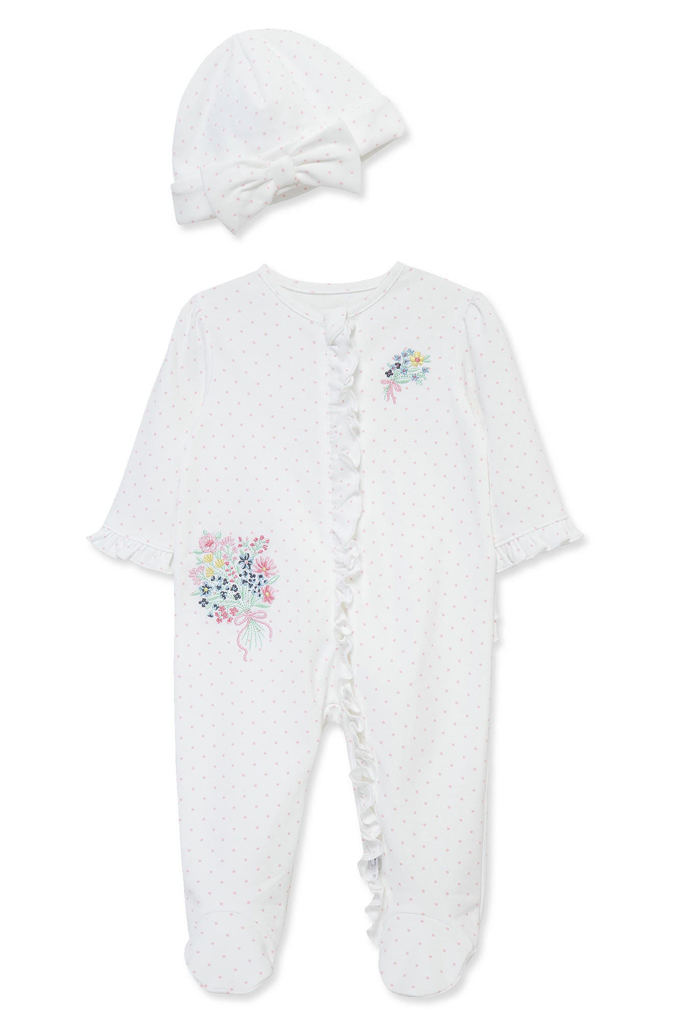 Little Me Bouquet Footie & Hat Set