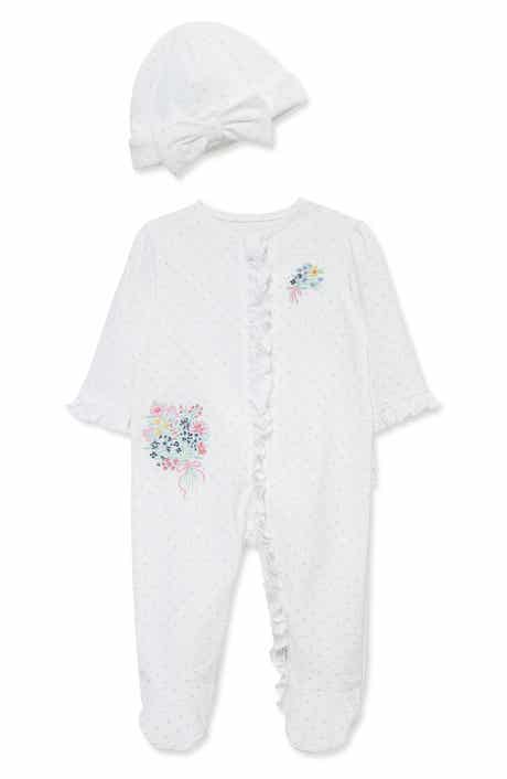 Little Me Bouquet Footie & Hat Set