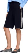 SANDRO Bermuda with rhinestone stripe