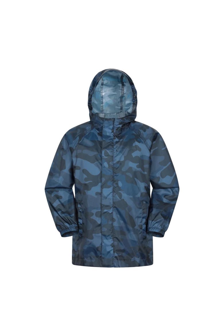 Childrens/Kids Pakka Camo Waterproof Jacket, Main, color, Dark Blue