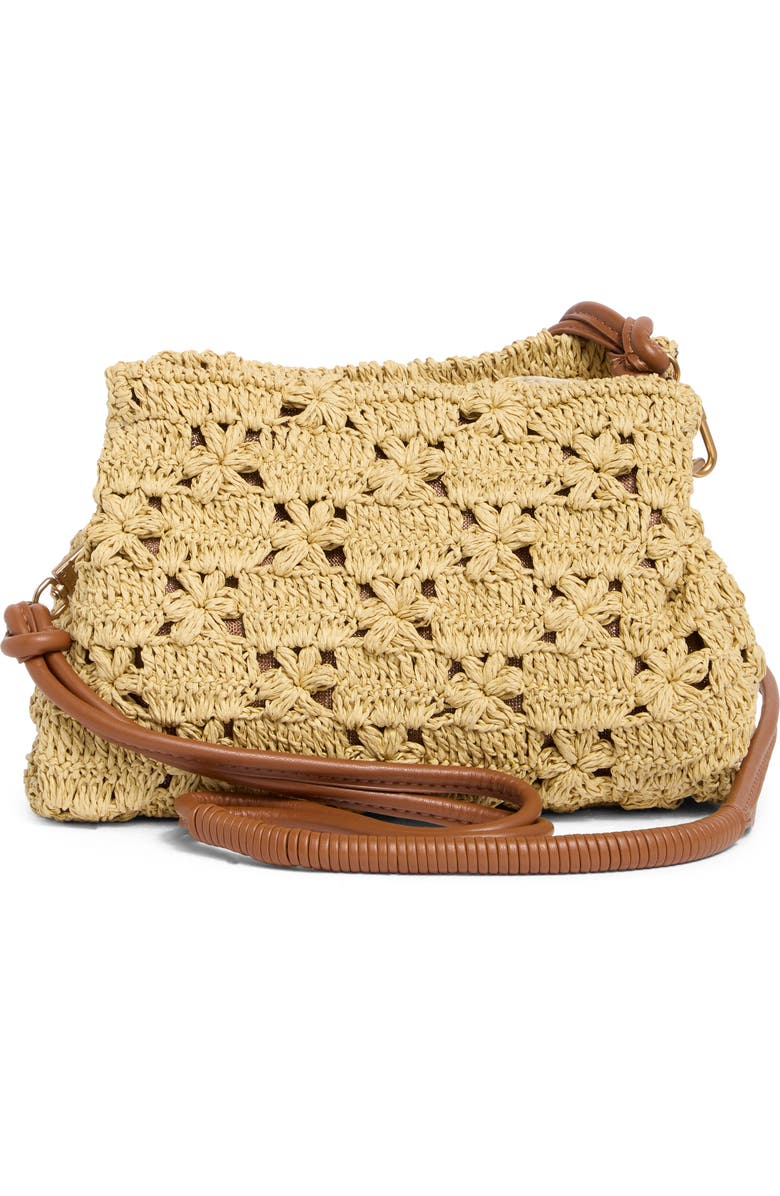 Sam Edelman Layla Floral Raffia Shoulder Bag, Alternate, color,