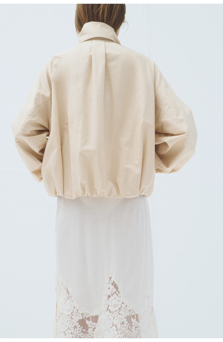 H&M Linen-blend jacket with scarf collar, Alternate, color, 