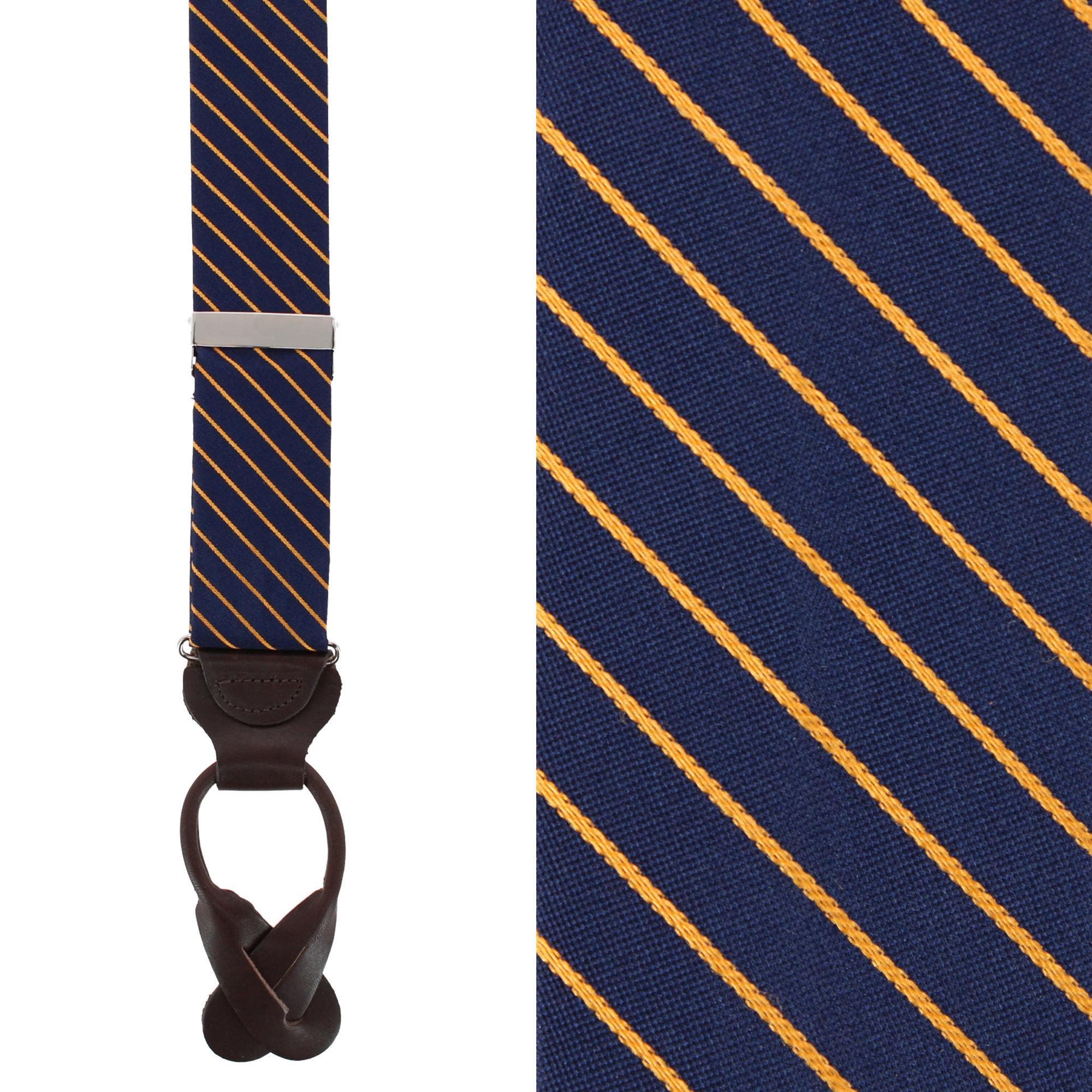 Navy Blue with Gold Stripe