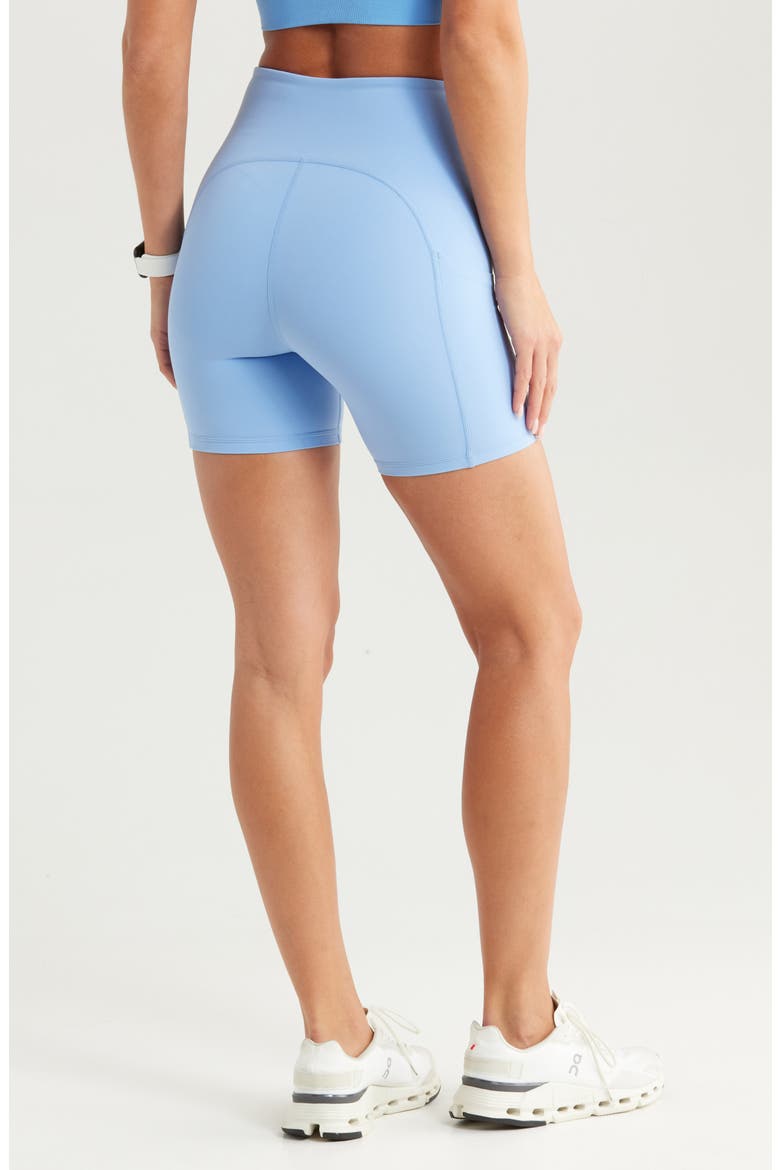 Studio Luxe Pocket Bike Shorts, Alternate, color, BLUE AZURINE