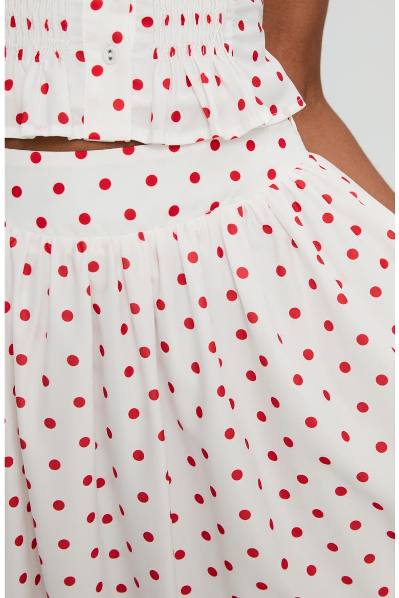 Valerio Print Maxi Skirt, Alternate, color, WHITE / RED