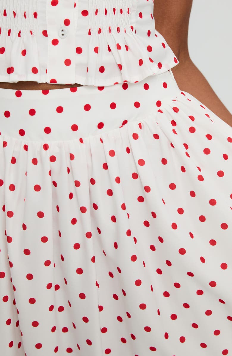 Princess Polly Valerio Print Maxi Skirt, Alternate, color, White / Red