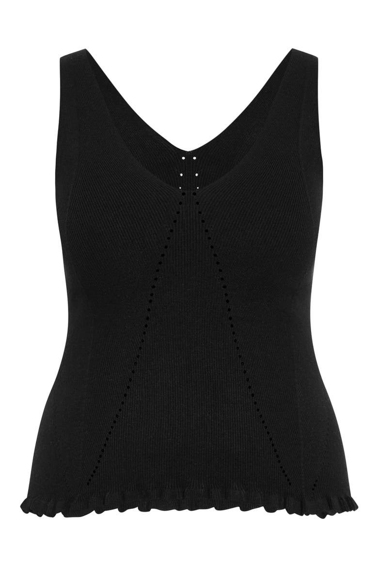 Sammie Rib Sweater Tank, Alternate, color, BLACK
