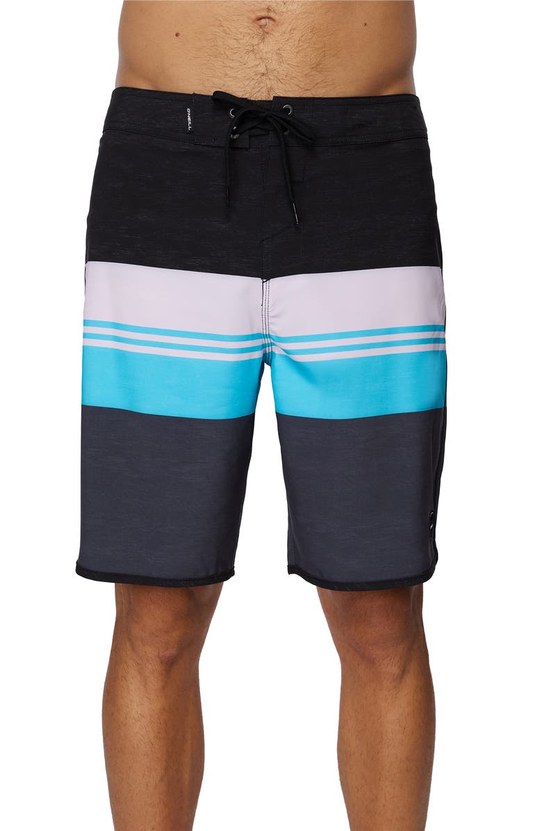 O'Neill Four Square Stripe Board Shorts, Main, color, 