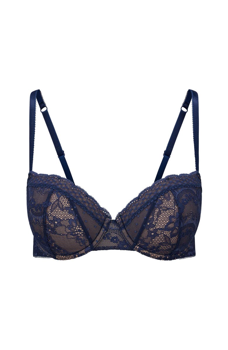 Adore Me Lucie Contour Balconette Bra, Alternate, color, Dark Blue