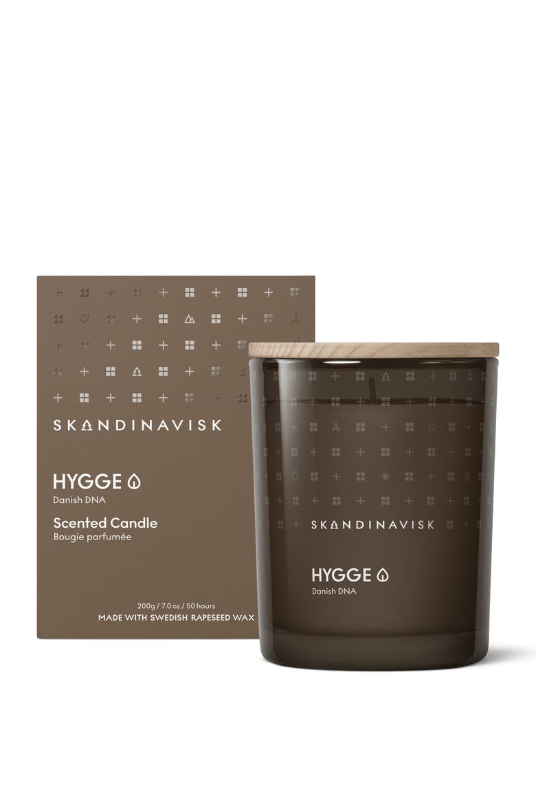 HYGGE Scented Candle 200g, Main, color, Brown
