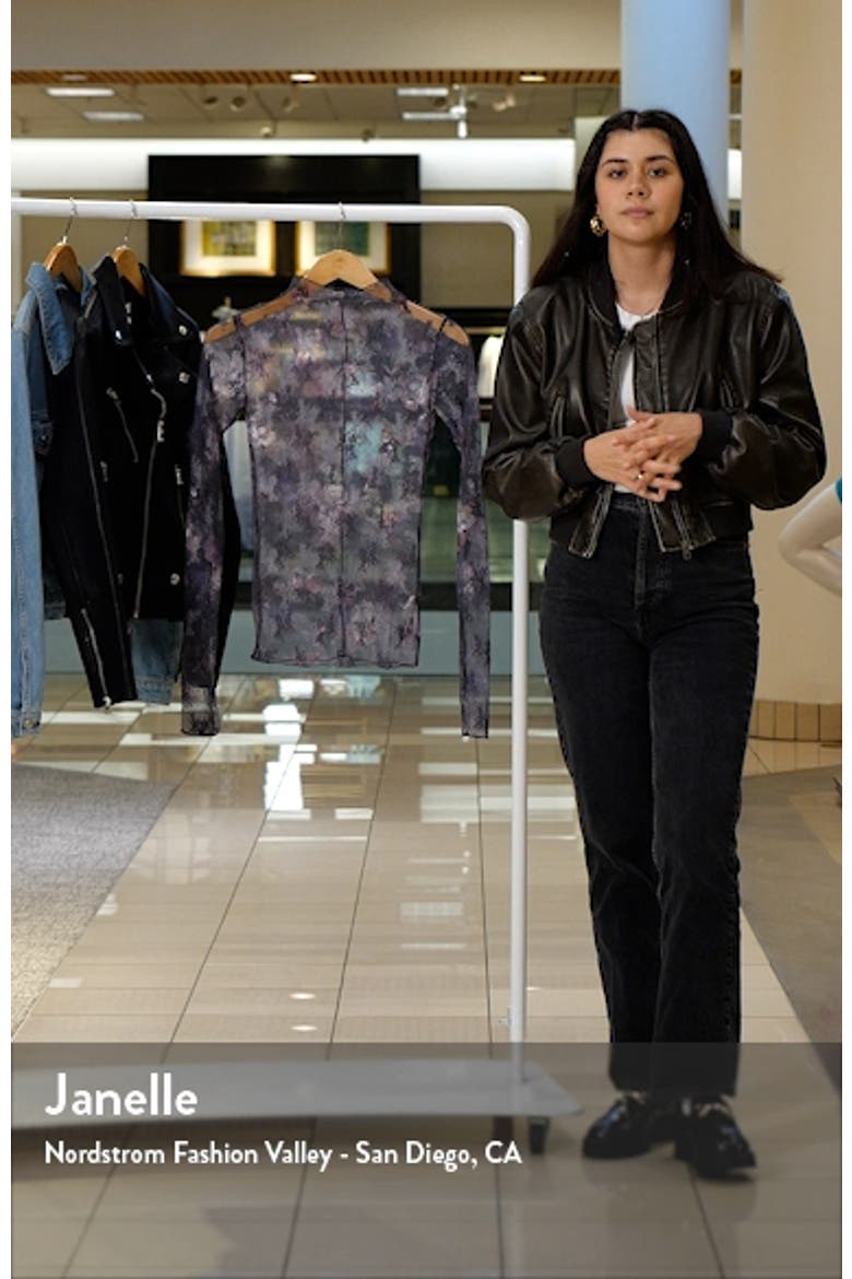 Printed Lady Sheer Embroidered Long Sleeve Top video