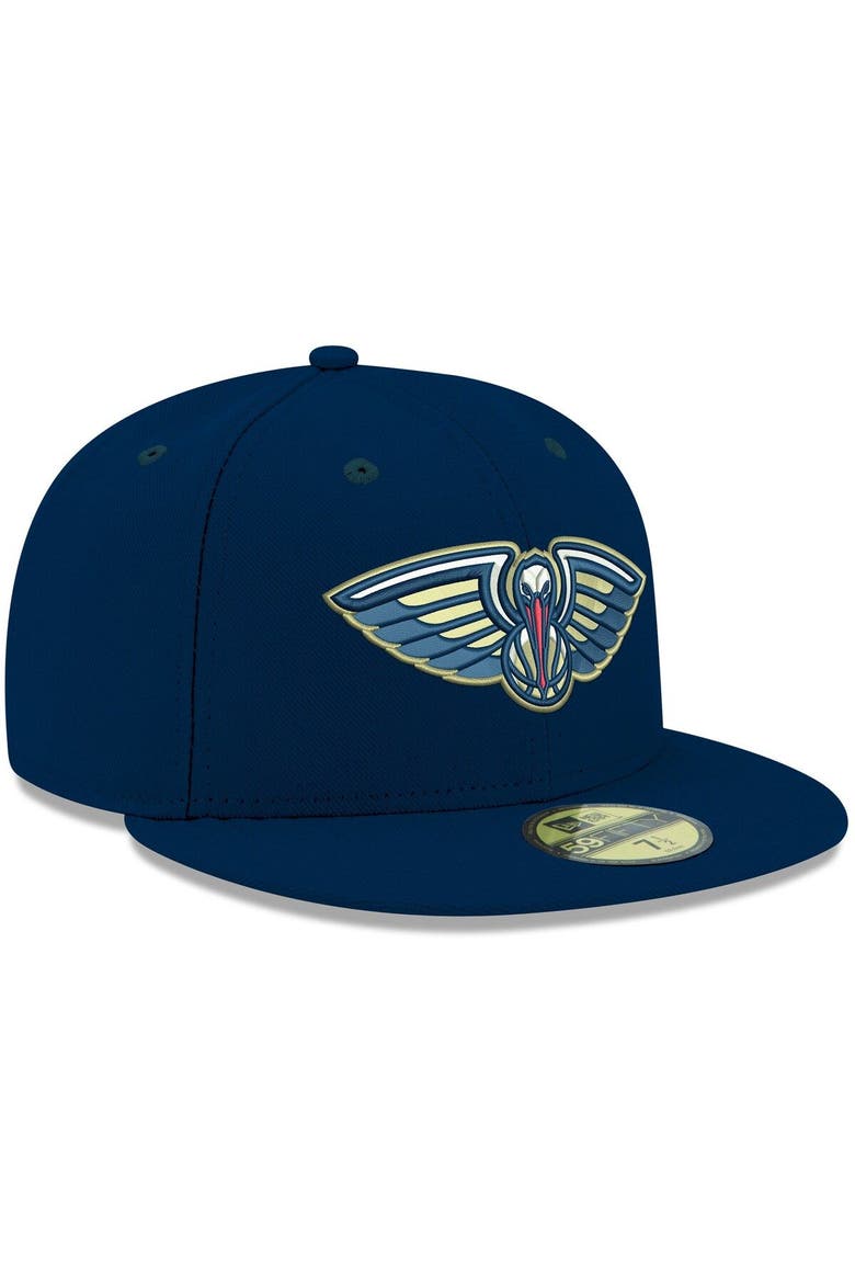 Men's New Era Navy New Orleans Pelicans Official Team Color 59FIFTY Fitted Hat, Alternate, color, NAVY