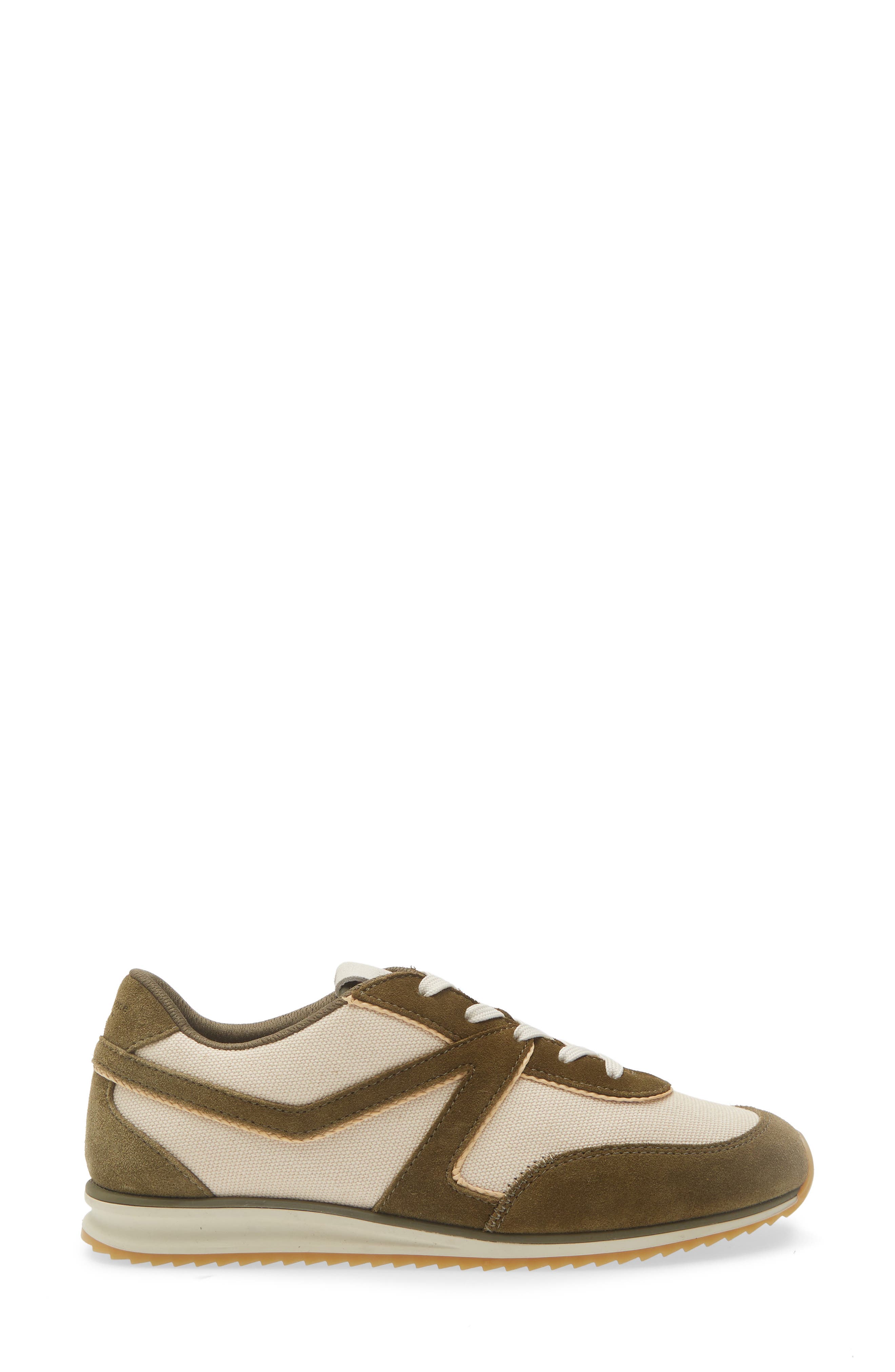 Retro Trainer Sneaker, Alternate, color, LODEN CANVAS