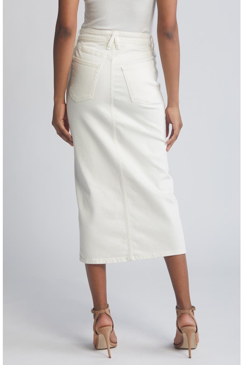 Denim Midi Skirt, Alternate, color, CLOUD WHITE001